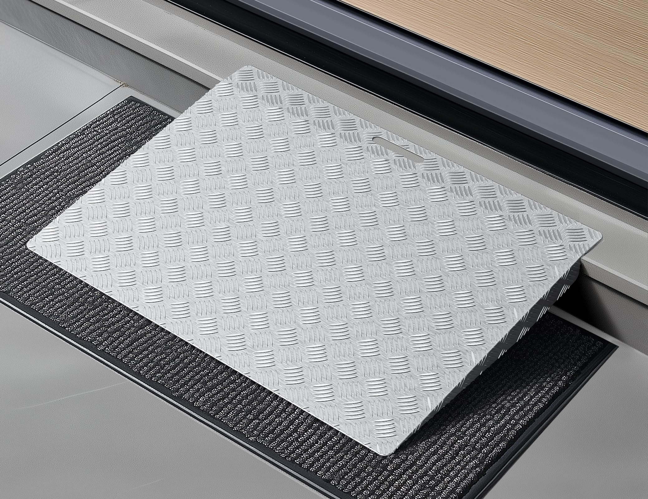 Photo 1 of *Small scratches* Threshold Ramps for Doorways Portable Ramp for Wheelchairs for Home Steps 2-6" Rise Wheelchair Door Scooter Ramp 31"x24.5" Shed Handicap Ramps 9.9lbs Aluminum Ramps with Extender Plate