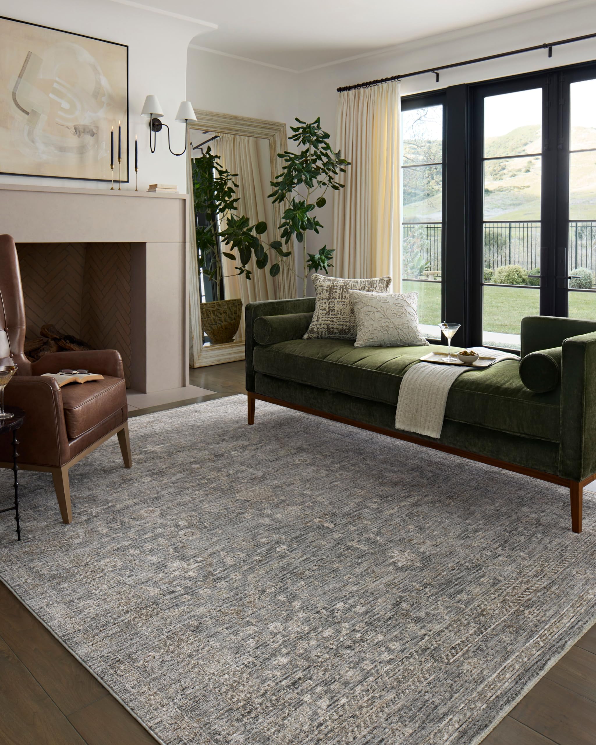 Photo 1 of Loloi Tabitha Collection TAI-02 Stone/Natural 2'-0" x 3'-4" Accent Rug