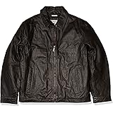 perry ellis open bottom leather jacket