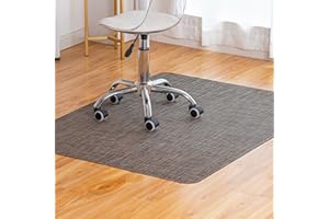 Baroyal Office Chair Mat for Hardwood Floor Under Desk Computer Rolling Chair Mat for Wood/Tile Floor Non-Slip Heavy Duty PVC Plastic Hard Floor Protector 36" x 48" (Dark Walnut)