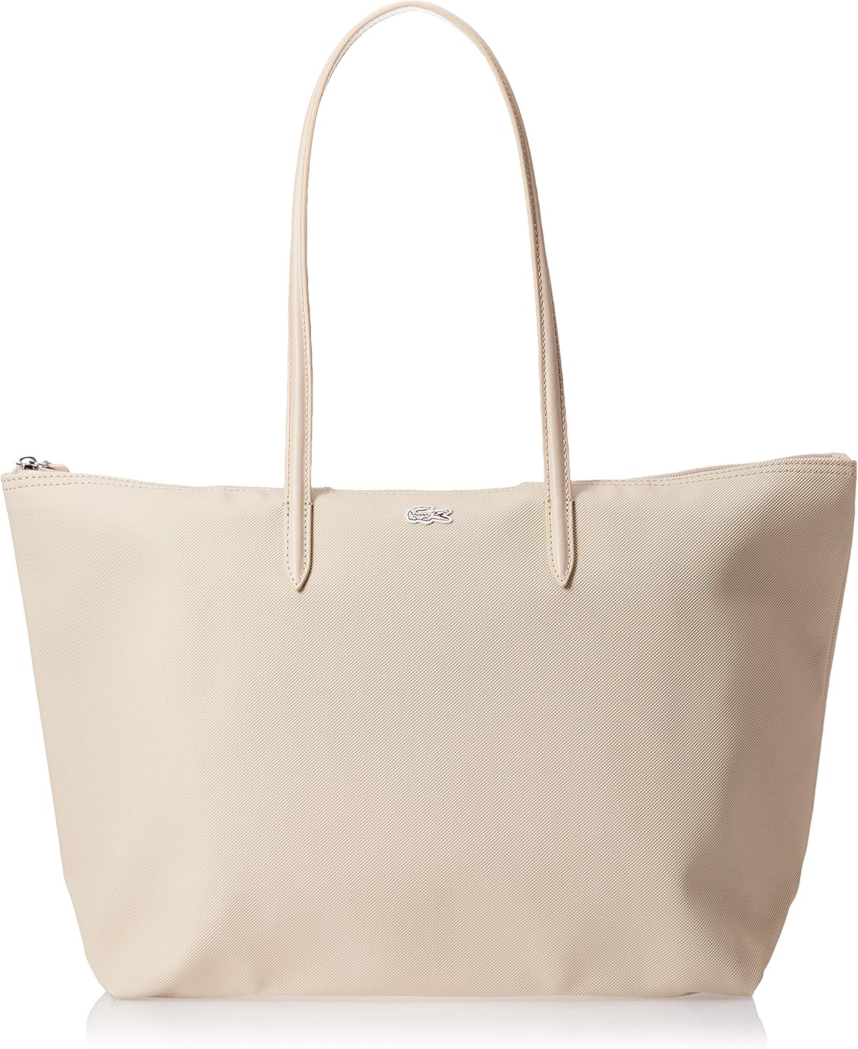 Lacoste NF1890PO, Shopping Bag Femme, Beige (Fog), 14x30x35 cm (W x H x