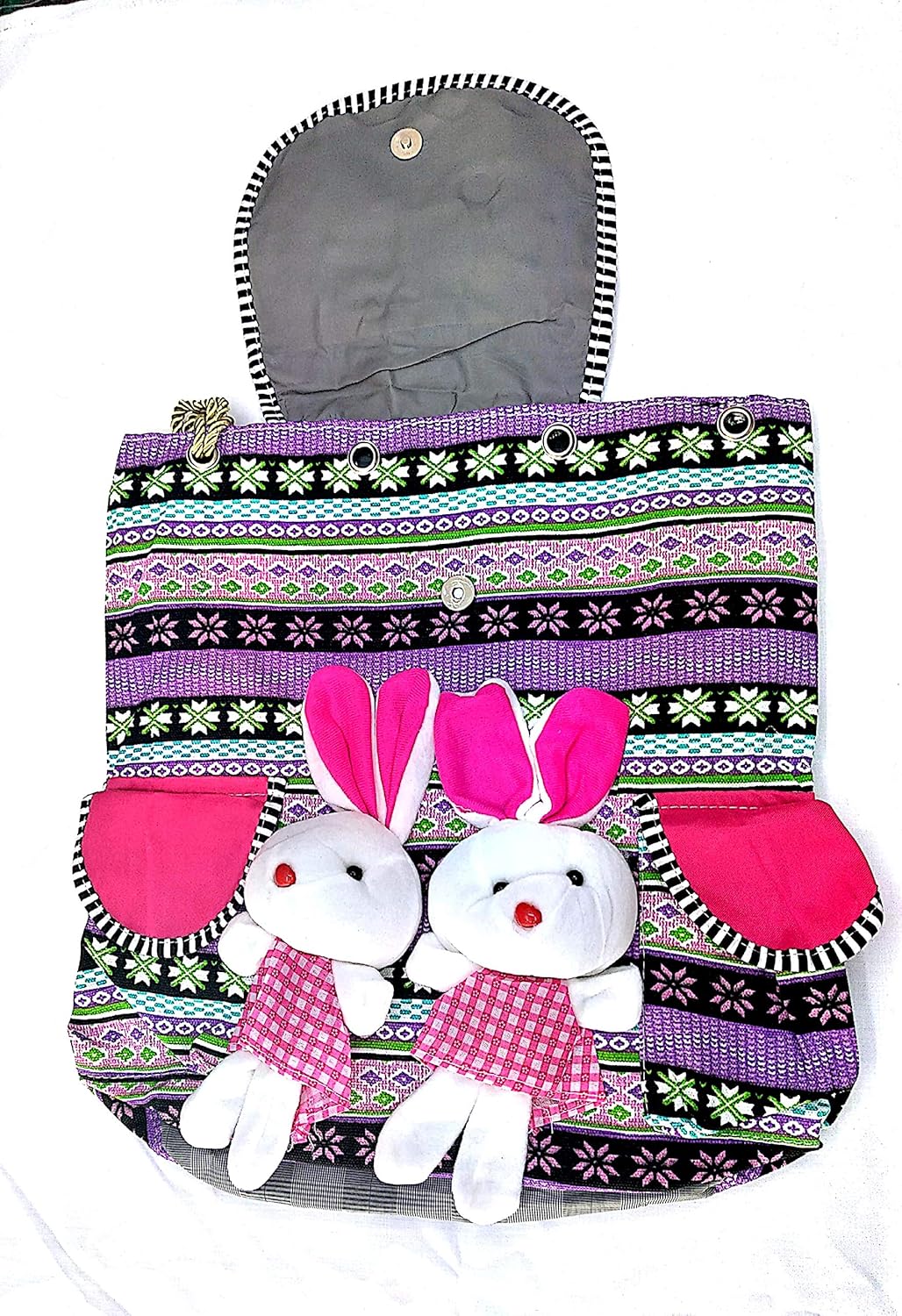 noor enterprises women's handbags bunny backpacks cute printed bag for girls
