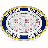 Golden Rabbit Enamelware Oval Platter, 12 x 16in, Old Bay
