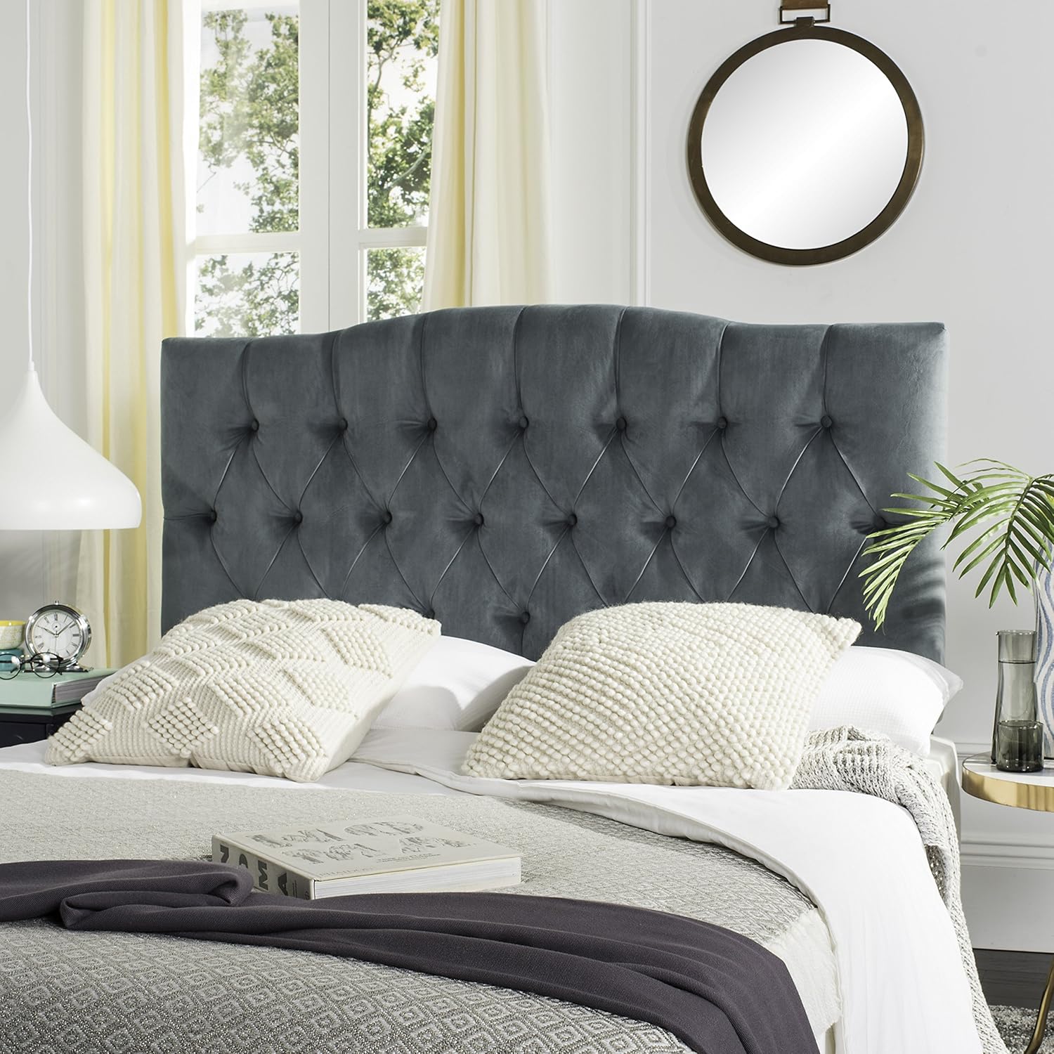 Best Blue Tufted Queen Headboard