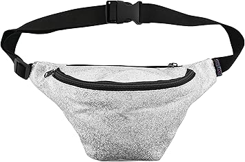 silver fanny pack amazon