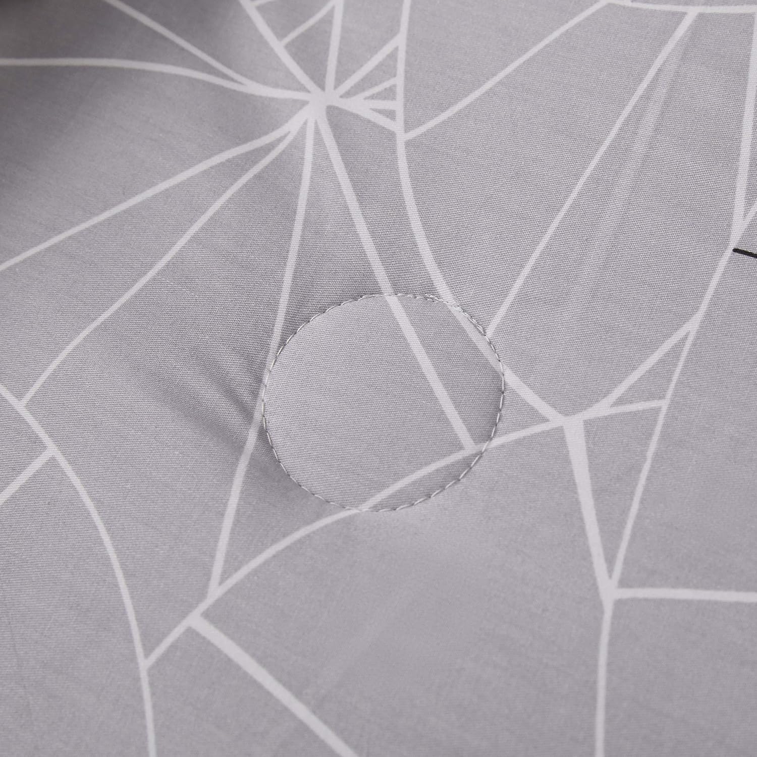 J-HOME COLLECTION 100% Cotton Percale Comforter L Style Reversible Design All Season Bedding Set, Matching Shams - Down Alternative Comforter Set - All Season Comforter Set (Grey, Full/Queen): Home & Kitchen
