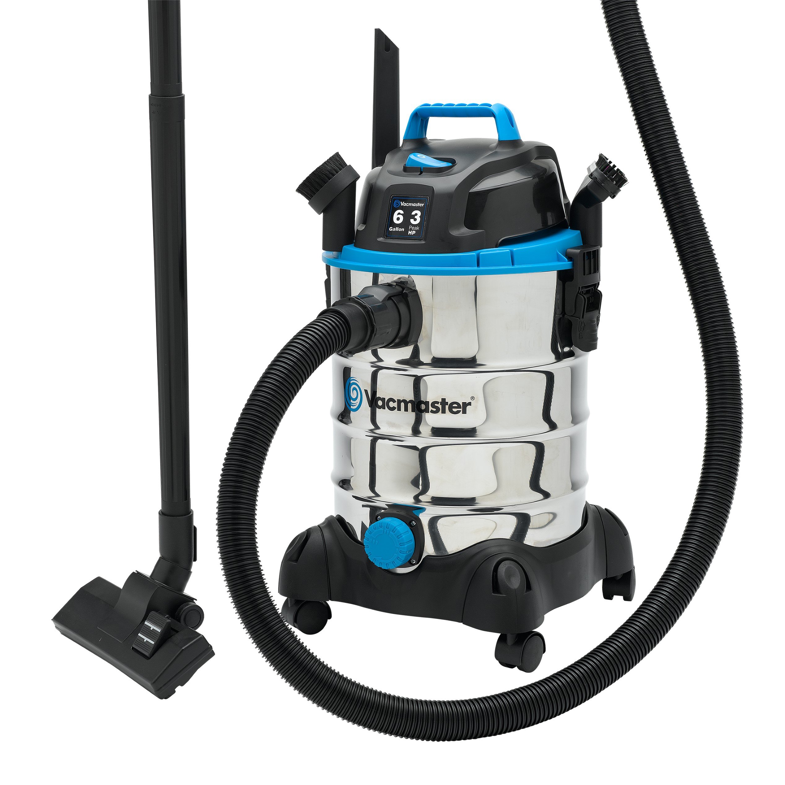 Vacmaster 6 Gallon, 3 Peak HP, Stainless Steel Wet/Dry Vacuum, VQ607SFD eBay