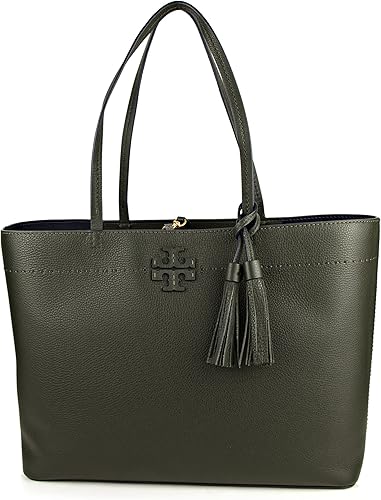 Amazon トリーバーチ Tory Burch トートバッグ 420 336 マグロウ ダークグリーン トリーネイビー 並行輸入品 トートバッグ