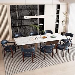 JESONVID Set of 6 Dining Leather Chairs with