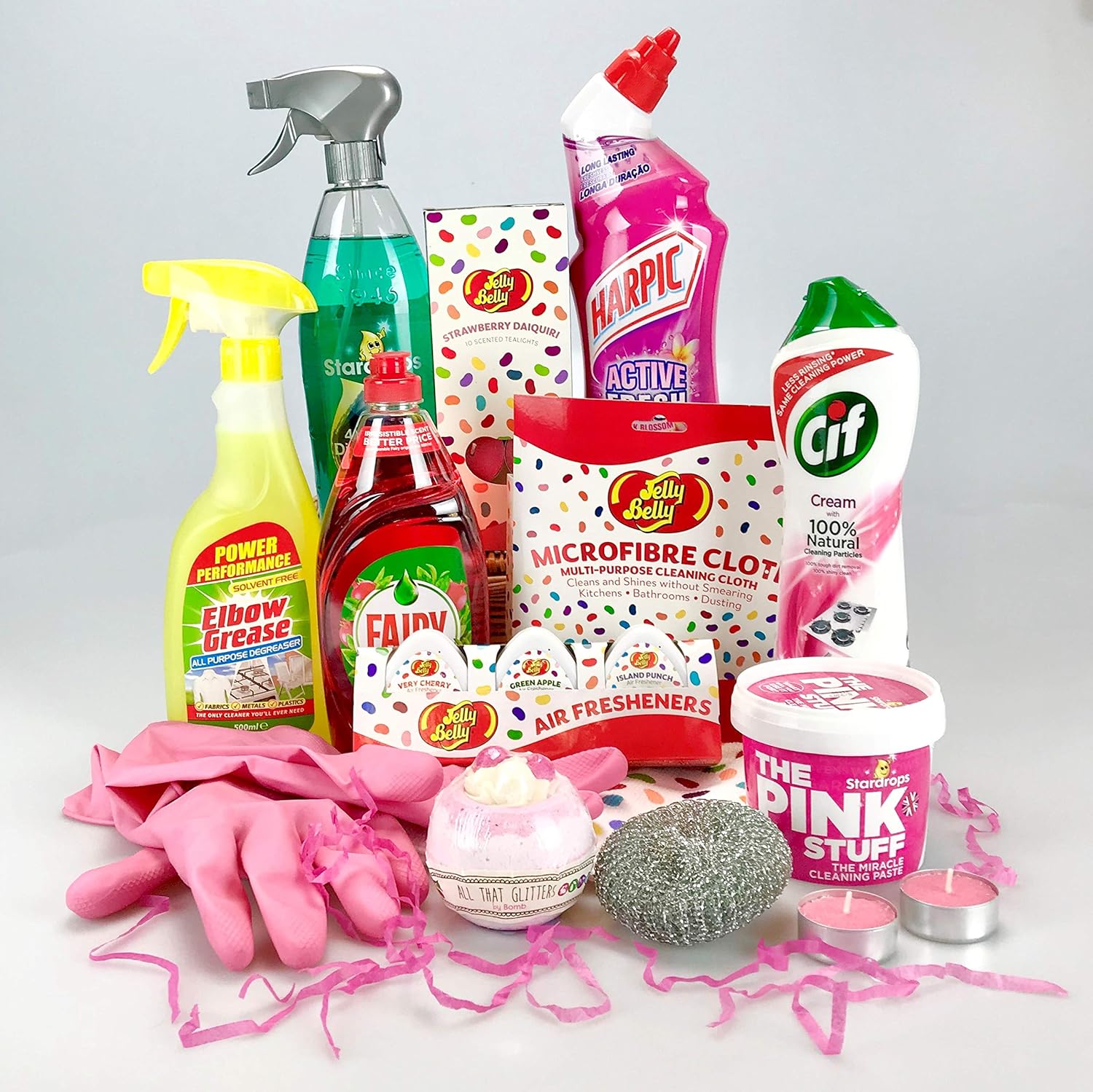 Mrs Hinch Extra Ultimate Cleaning & Pamper Bundle Bath Bomb Pink Stuff Zoflora Cif Pink