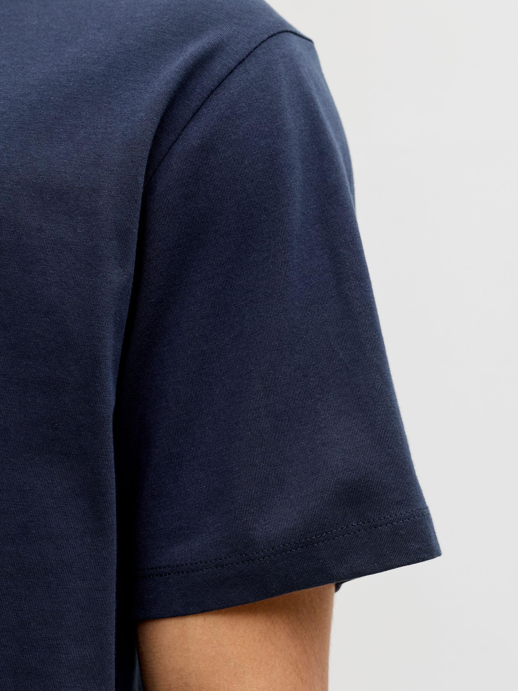 JACK & JONES Herren Jjecorp Logo Tee Crew Neck Noos T shirt, Navy Blazer, XL EU 6