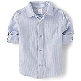 Gymboree boys And Toddler Long Sleeve Linen Button Up Shirt