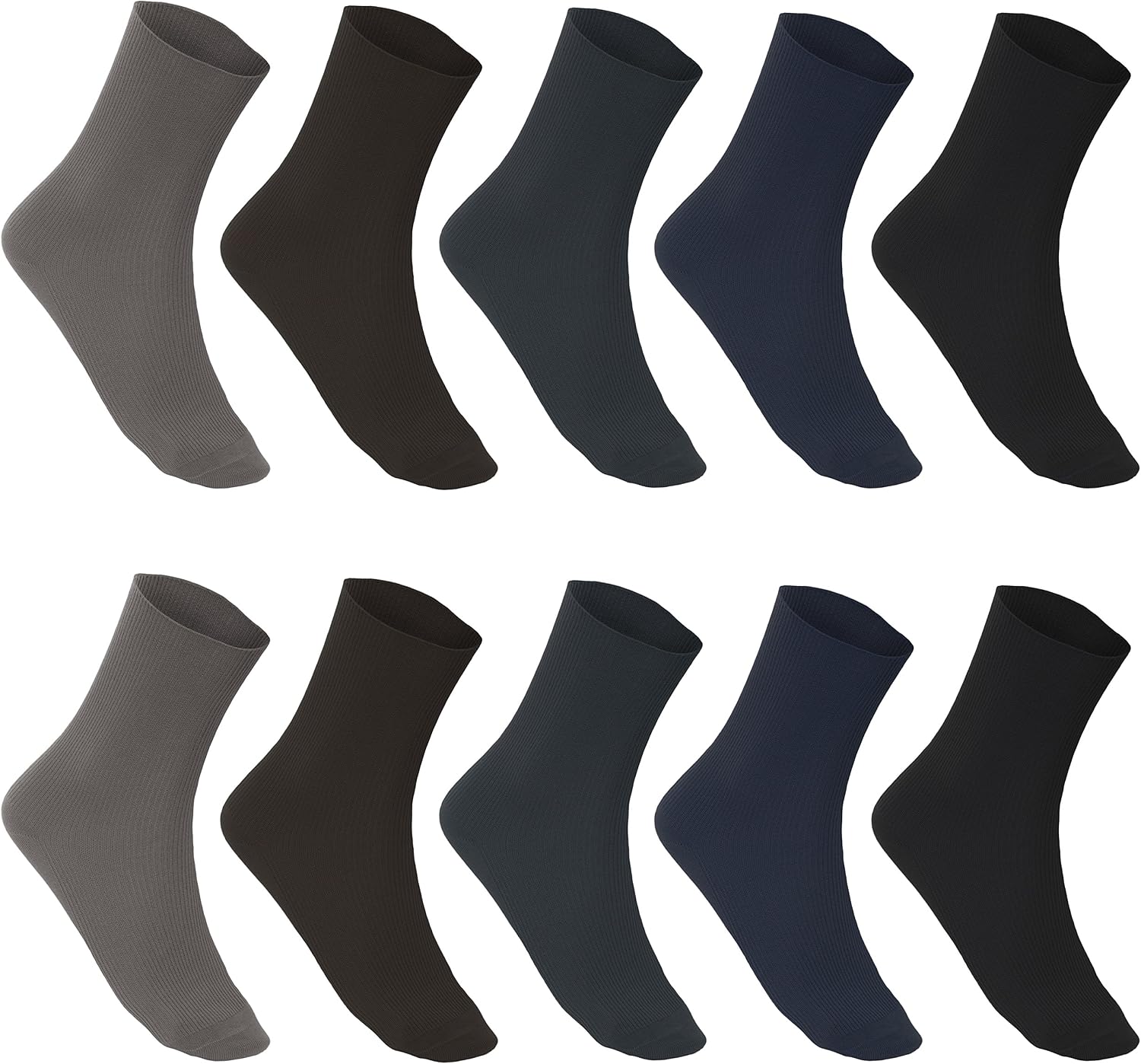 Lot De 3 Paires Chaussettes Diabétiques Mokah Stone - Lycra Et Coolmax, évacue L'humidité - Homme/Femme - 3