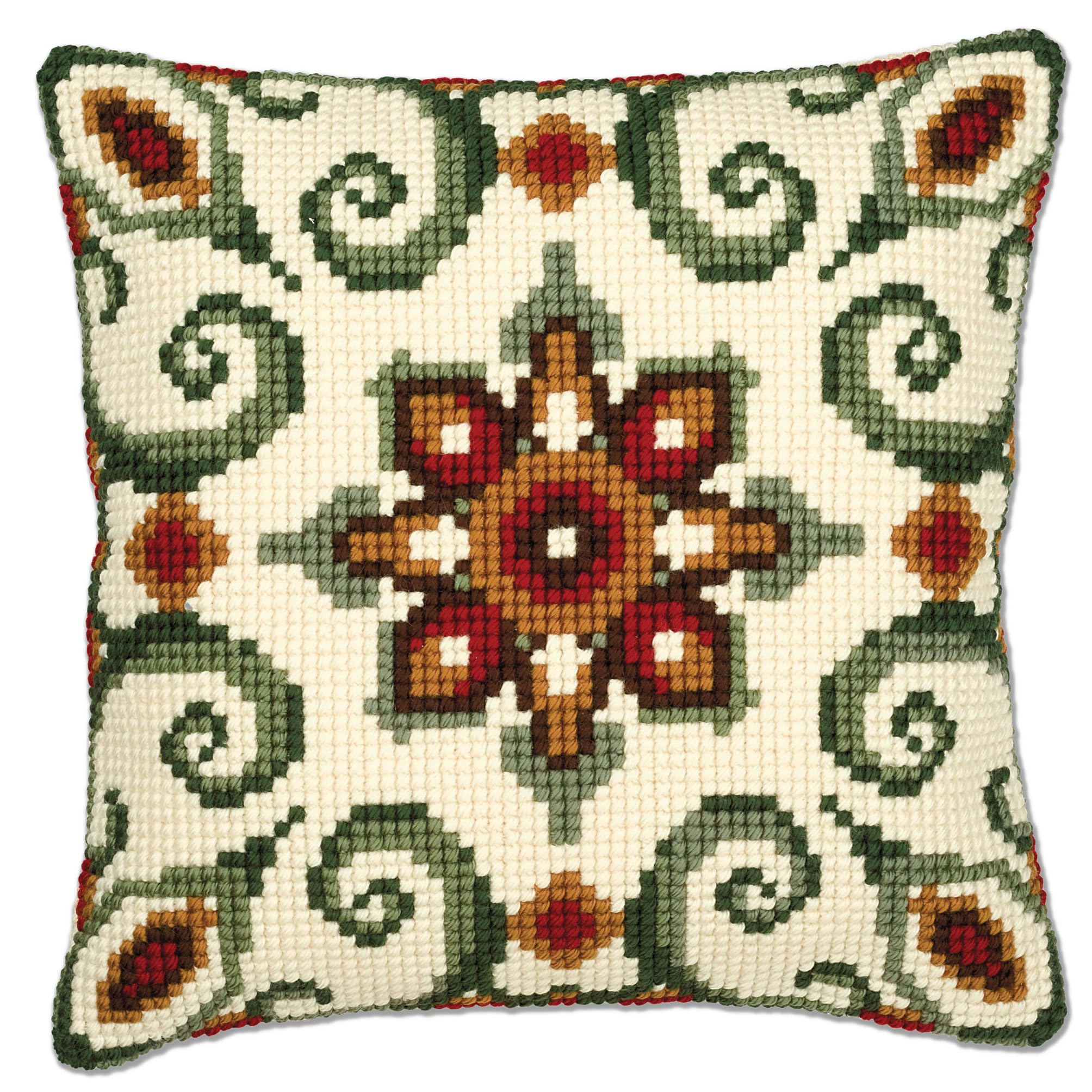 Vervaco Geometric Design Cross Stitch Cushion 3, Multi-Colour
