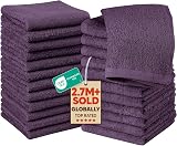 Utopia Towels Cotton Washcloths Set 24 Pack 30x30 cm White 100% Ring Spun