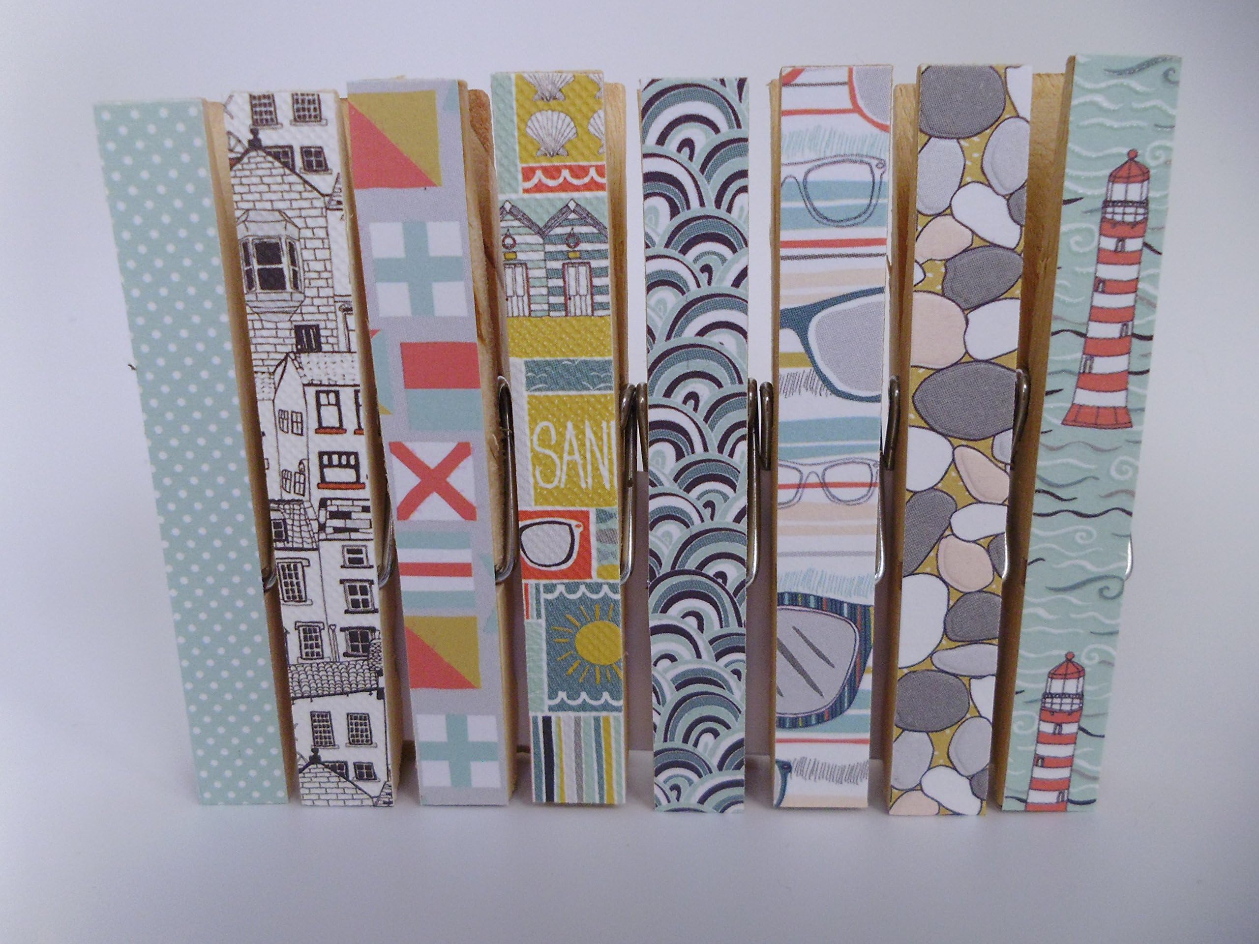 Magnetic Pegs Fridge Magnets - Mint Seaside Variety Pack