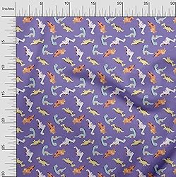 oneOone Cotton Poplin Violet Fabric Colorful