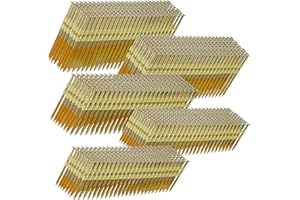 SITLDY Framing Nails 21 Degree 5 SIZES (3-1/2"+3-1/4"+3.0"+ 2-1/2"+2", 100 per Size) Full Round Head EG Galvanized Ring Shank