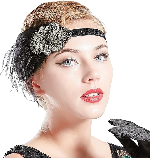 Amazon Com Babeyond1920s Flapper Headband Art Deco Headpiece