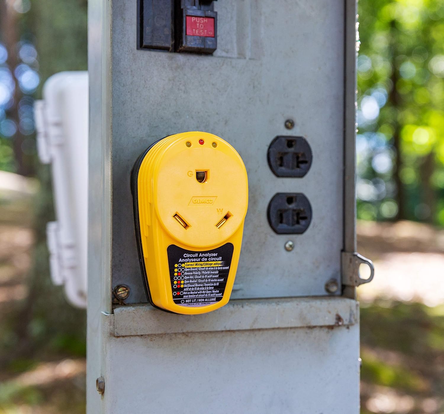 Camco PowerDefender Circuit Analyzer with Integrated Surge Protection and Indicator Lights - 30 Amp Male to 30 Amp Female (55310): Automotive