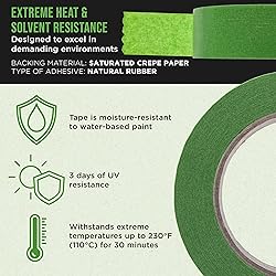 Dura-Gold Green Automotive Masking Tape 1-1/2 Inch