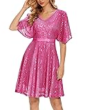 Wedtrend Pink Sparkly Dress, Short Prom Dress 2023