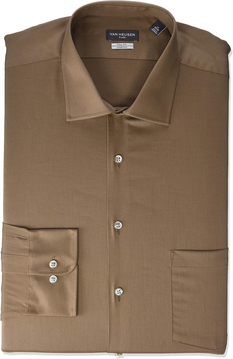 Van Heusen Men's TALL FIT Dress Shirt Flex Collar Stretch Solid (Big