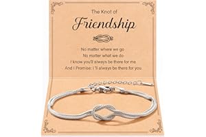 Tarsus Love Knot Friendship Bracelets, Best Friend Birthday Mothers Day Christmas Jewelry Friendship Gifts for Women Bff Bestie