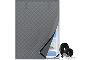 AGHITG Thermal Window Cover for Winter,38" X 62" for Window Insulation for Winter, Oxford Cloth Cotton Layer Thermal Window Cover to Keep Heat, Window Insulation Kit Fits Up to 3 x 5 Ft Window