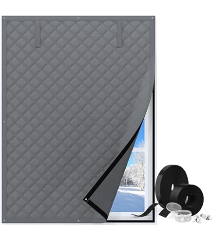 65x200cm Window Film Insulator Kit-Clear Thermal Window Coverings Adhesive Plastic Window Cover With Hook And Loop-Black - View #10