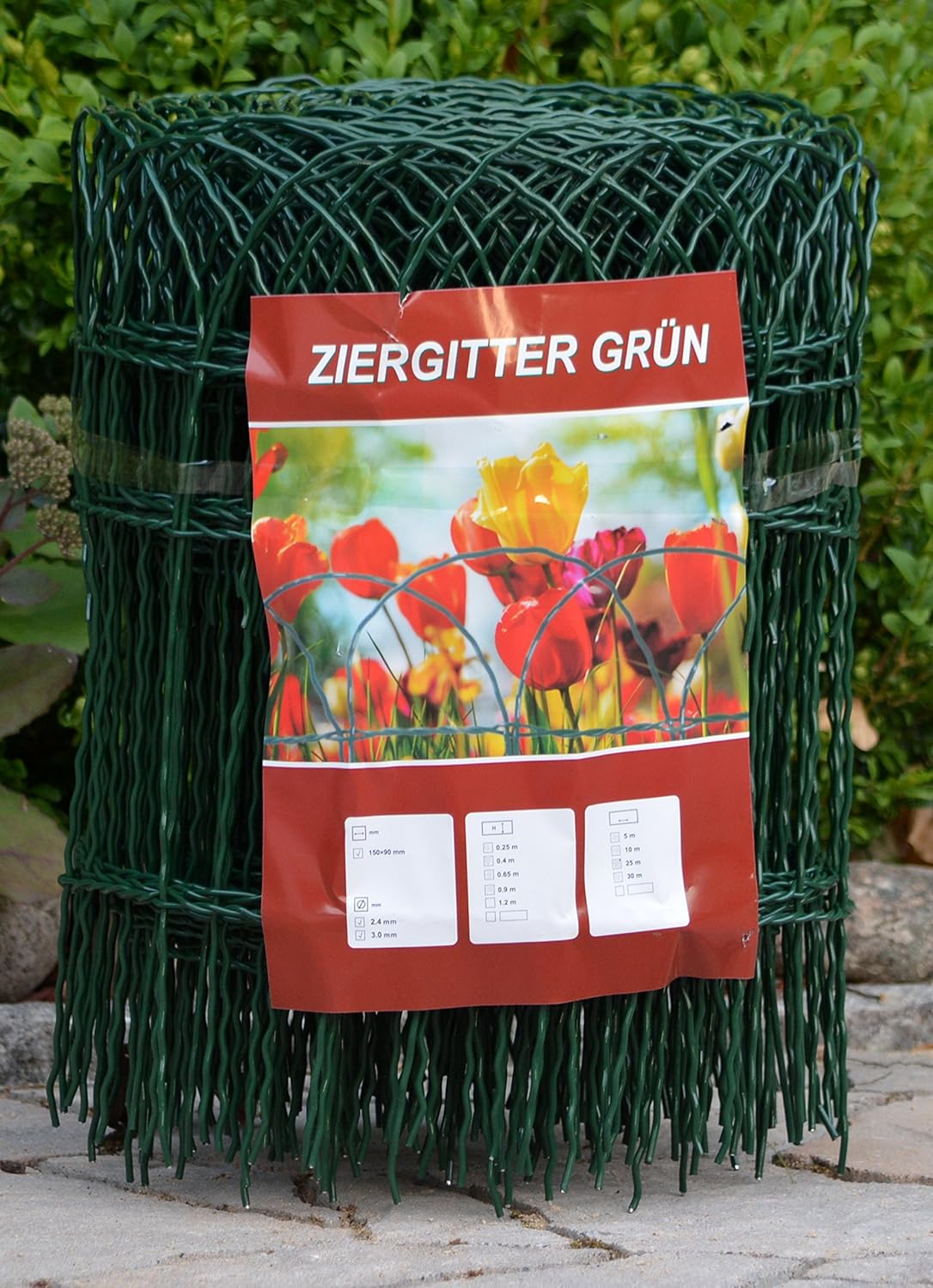 Profishop-Bremen Ziergitter Gartengitter Gartenzaun Maschendrahtzaun 40 cm hoch 10 m lang Zierzaun Zaun zum Stecken grün beschichtet
