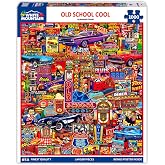 White Mountain 1000 Piece Jigsaw Puzzle Retro Nostalgic, Old School Cool | Large Pieces, Gift for Adults and Family, 24"x30" in, Collage