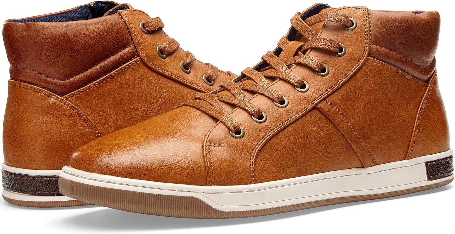  | JOUSEN Men's Casual Shoes High Top Fashion Sneaker Lightweight Men Boots Shoes | Fashion Sneakers