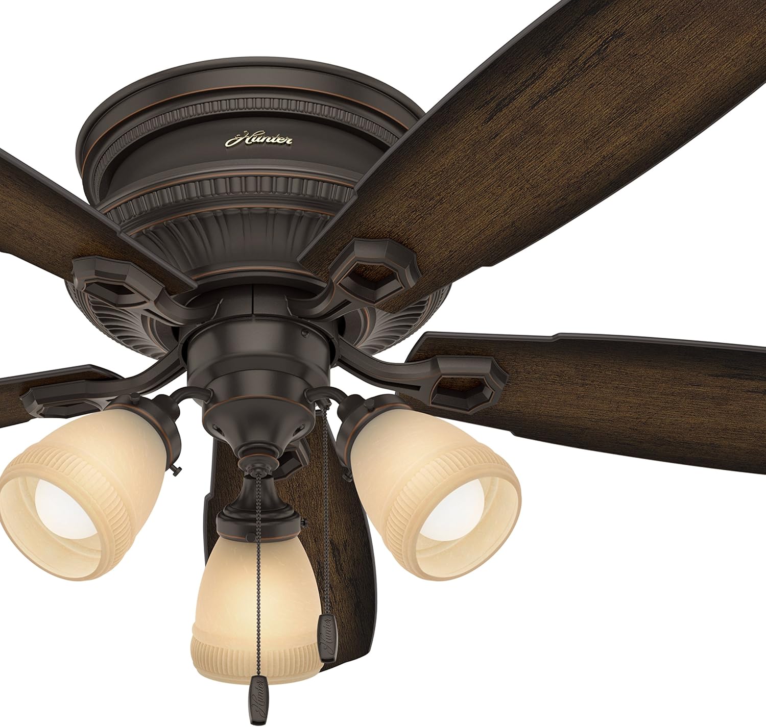 Hunter Fan 52 inch Low Profile Traditional Ceiling fan with LED Light