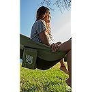 Hero Hammocks Parachute Hammock for Indoor and Outdoor Use - Lightweight, Single, Portable Bed for Travel, Camping, Backpacking, Beach and Patio by Hero Hammocks. (Forest Green/ Army Green)