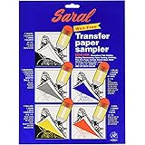 Saral Wax Free Transfer Paper Sampler Includes 1 Each of White Graphite, Yellow, Blue and Red