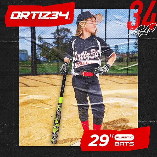 ORTIZ34 GRAND SLAM SET- GRAFFITI PLASTIC BAT, 3 BALLS, 4 THROW DOWN (VOLT)