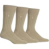 Chaps Men's Soft Touch True Rib Dress Crew Socks (3-Pack)