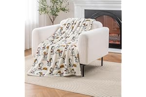 Berkshire Blanket Peanuts® VelvetLoft® Cute Character Snoopy Plush Throw Blanket,The Flying Ace,Throw 55 in x 70 in (Official Peanuts® Product)