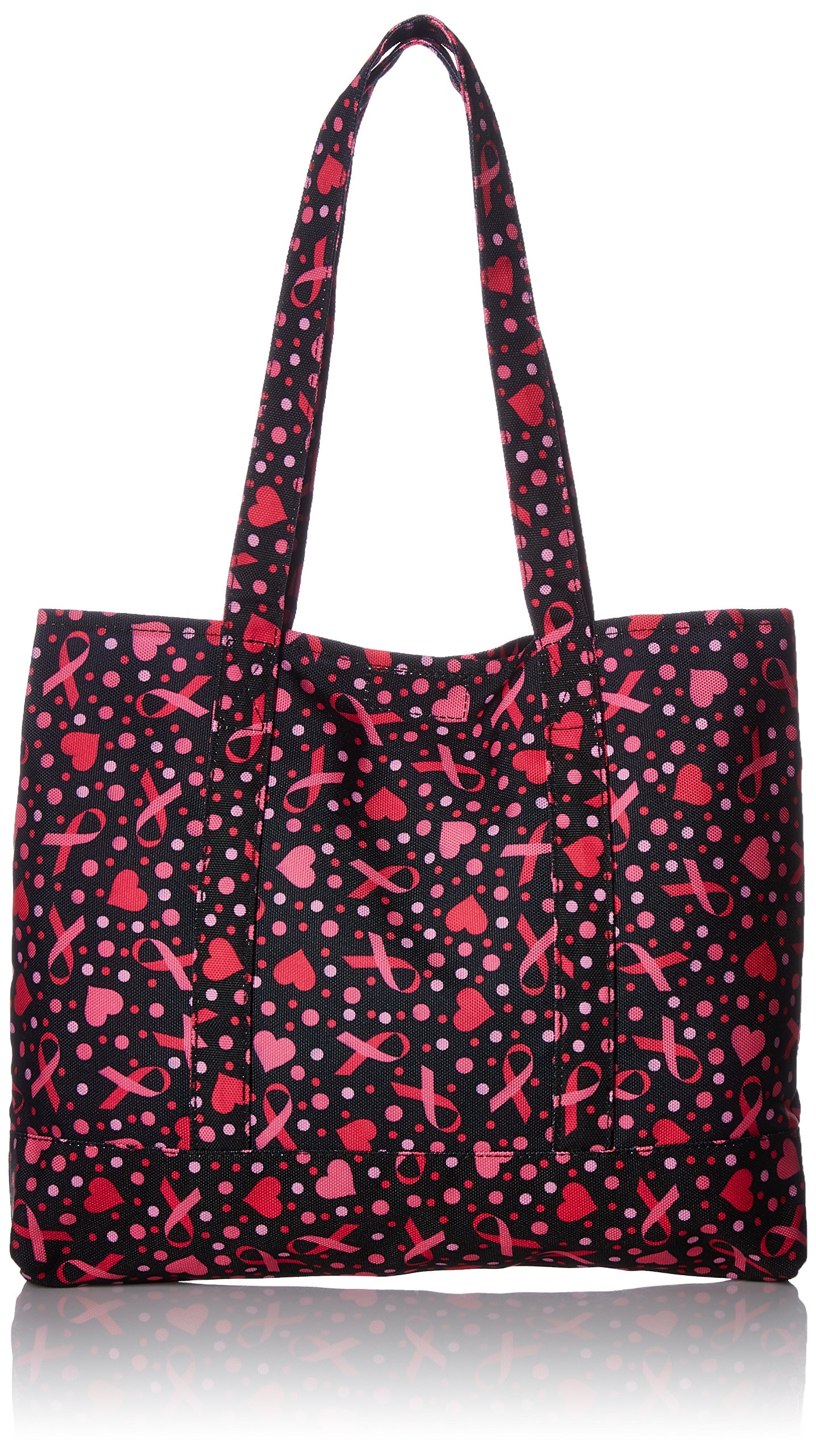 NCD Medical/Prestige Medical 700-RHB Ribbons & Hearts Fashion Tote Bag, Large, Black