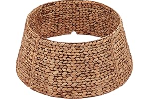 CENBOSS Rattan Christmas Tree Collar, Wicker Tree Skirt & Stand Base Cover (Brown Wash, 24 inch)
