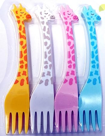 Homesoul Plastic Fork for Kids (Multicolour)
