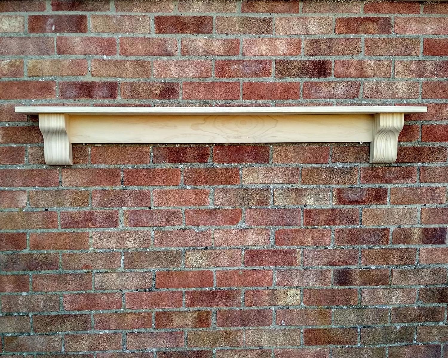 Solid Pine Wood Mantel Shelf With Corbels Floating Mantle Piece