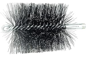 Weiler 44169 4" Double Spiral Flue Brush, .012 Steel Fill, Made in The USA