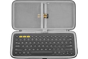 Geekria Keyboard Carrying Case, Hard Shell Protective Travel Bag for Small Compact Keyboard, Compatible with Logitech Pebble 