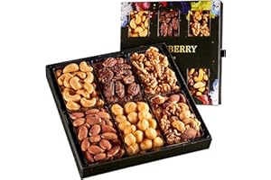 Nuts Gift Basket, Gourmet Snack Box, Gift Set For Birthday Party, Care Package, Sympathy, Healthy Gift, Gift for Men and Women. Kosher - Snackberry