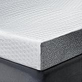 HOMRELEXA Cooling Mattress Topper Full Size 3 Inch, Cooling Gel & Bamboo Charcoal Memory Foam Mattress Topper for Back Pain Relief, Firm Dual-Layer Foam Bed Pad with Removable Cover