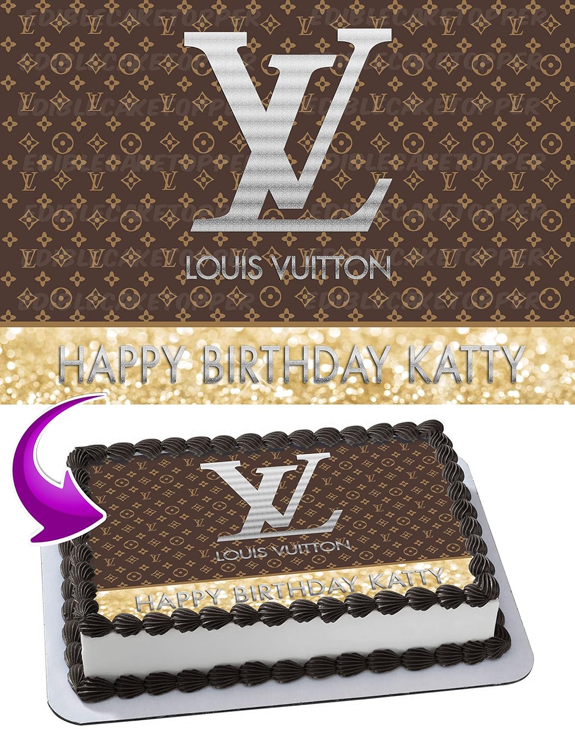 Bag Louis Vuitton Designer Cupcake Toppers Www Topsimages Com