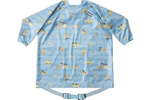 BIBaDO Mess Proof Baby Feeding Bibs, Long Sleeve Weaning Essential 6 to 36 Months Toddler Bib, Waterproof, Machine Washable