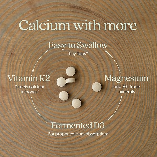 NEW CHAPTER CALCIUM SUPPLEMENT – BONE STRENGTH TINY TABS PLANT-BASED USDA ORGANIC CALCIUM WITH MAGNESIUM, VITAMIN D3+K2, FOR BONE HEALTH & JOINT MOBILITY, HEART SUPPORT, 905 MG DOSE – 240 TINY TABS